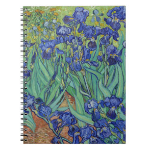 Berühmtes Ölbild Blaue Schwertlilien von Van Gogh Notizblock