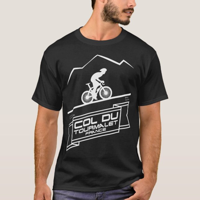 Berühmtes Radfahren Col.-Du Tourmalet Road T-Shirt (Vorderseite)