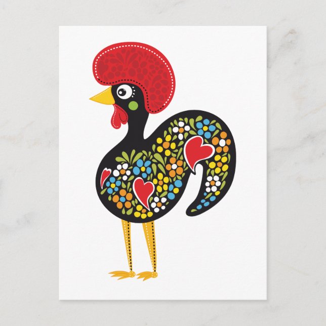 Berühmtes Rooster von Barcelos Portugal Nr. 07 Postkarte (Vorderseite)