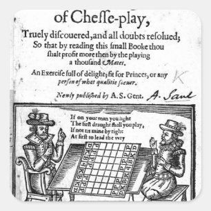 Berühmtes Schachspiel, 1614 Quadratischer Aufkleber