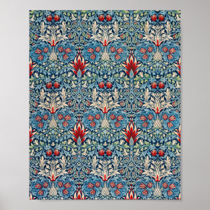 Berühmtes Schlangenhaupt-Muster von William Morris Poster