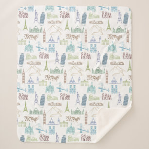 Berühmtes Sehenswürdigkeit-Muster Sherpadecke