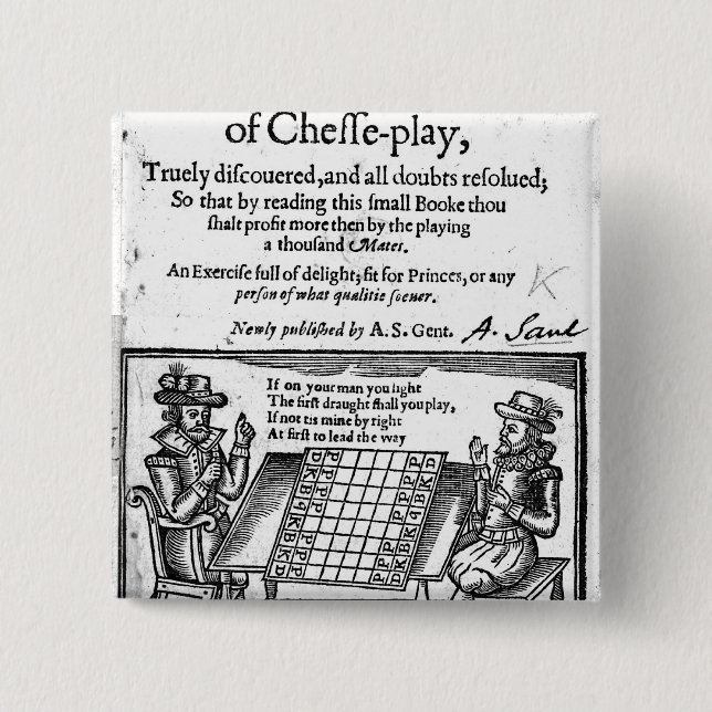 Berühmtes Spiel von Schach, 1614 Button (Vorderseite)