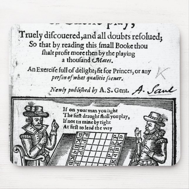 Berühmtes Spiel von Schach, 1614 Mousepad (Vorne)
