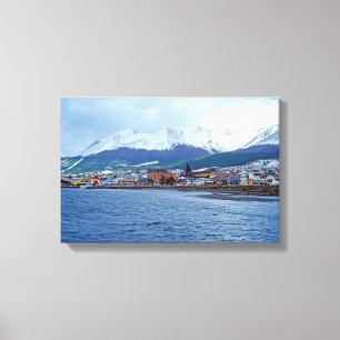 Berühmtes Ushuaia - Tierra del Fuego, Argentinien Leinwanddruck