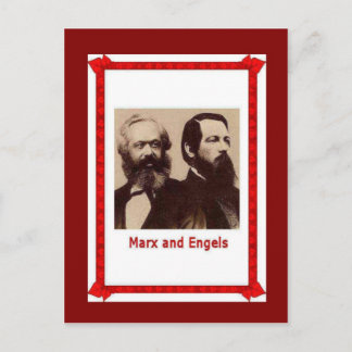 Berühmtes Volk, Marx und Engels Postkarte