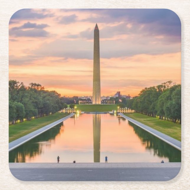 Berühmtes Washington Monument Rechteckiger Pappuntersetzer (Vorderseite)