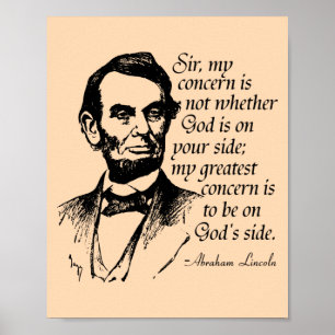 Berühmtes Zitat von Lincoln Poster