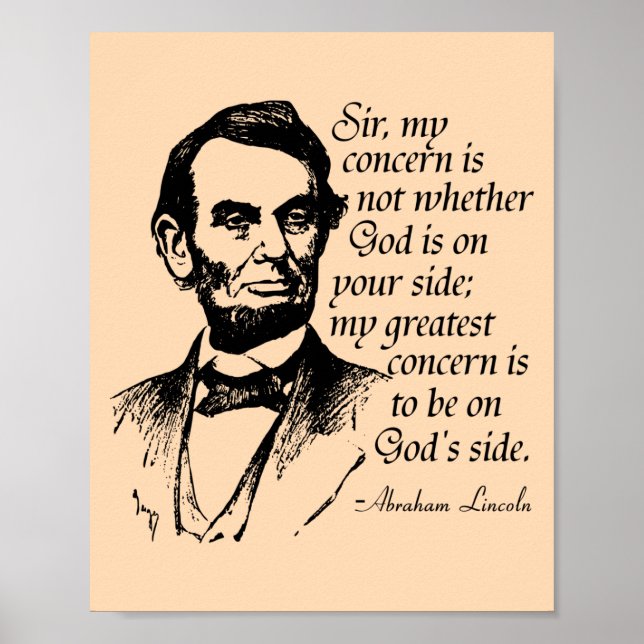 Berühmtes Zitat von Lincoln Poster (Vorne)