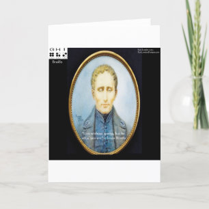 Berühmtes Zitat von Louis Braille Karte
