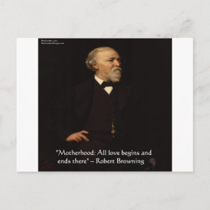 Berühmtes Zitat von Robert Browning über Muttersch Postkarte