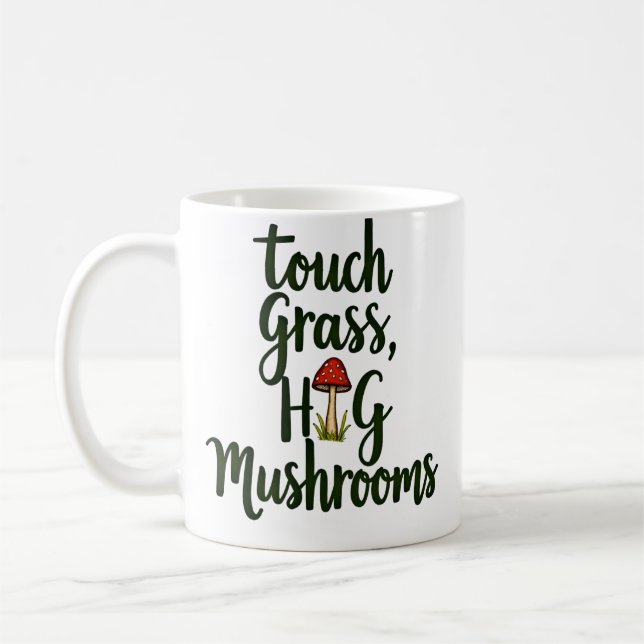 Berühre Gras Umarme Pilze Kaffeetasse (Links)