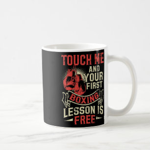 Berühre mich und deine erste Boxstunde ist kostenl Kaffeetasse