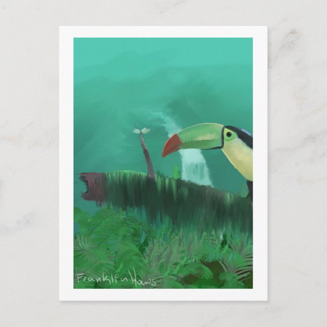 Berührung im Regenwald Postkarte (Vorderseite)