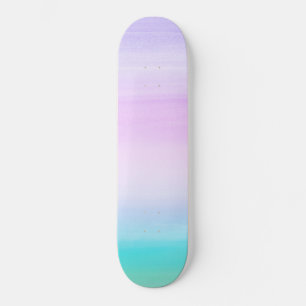 Berührung von Unicorn Girls Wasserfarbe Abstrakt # Skateboard