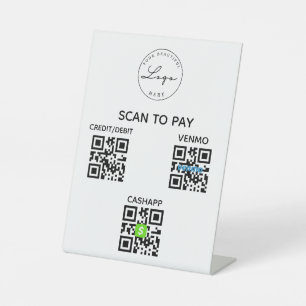 berührungslose QR-Code-Prüfung zum Pay-Pay-Pal-Zei Sockelschild