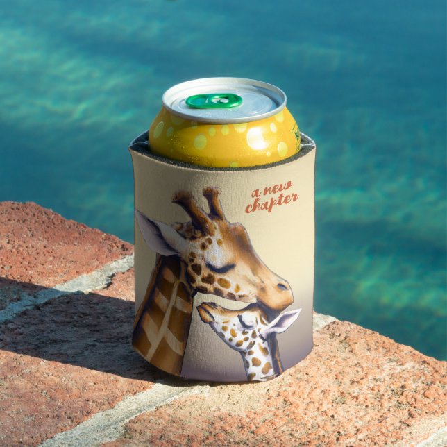 Berührungsmoment zwischen Mutter Giraffe und Kalb Dosenkühler (In Situ Pool)