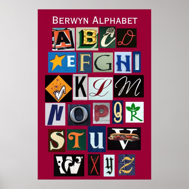 Berwyn Alphabet Poster (Vorne)