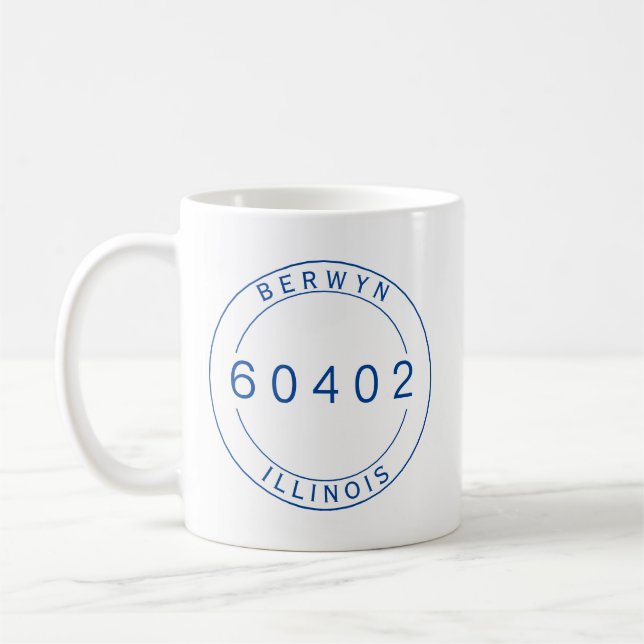 Berwyn, Illinois 60402 Zip Code Mug (Gauche)