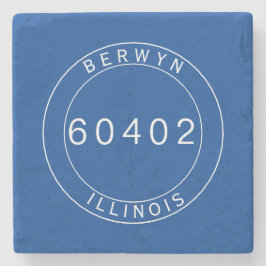 Berwyn, Illnois Zip Code Steinuntersetzer