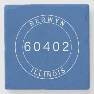 Berwyn, Illnois Zip Code Steinuntersetzer