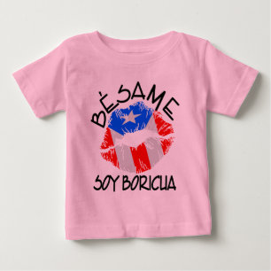 Besame Sojabohnenöl Boricua küssen mich, den ich Baby T-shirt