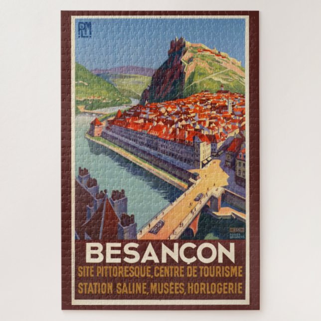 Besancon, France Vintage Travel Poster (Vertikal)