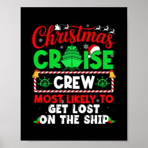Besatzung auf Weihnachtskreuzfahrt, die am wahrsch Poster