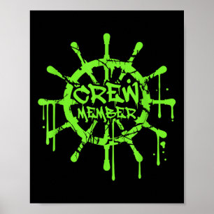 Besatzungsmitglied Schiff Lenkrad Graffiti Spray S Poster