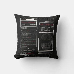 Beschädigt - Techno-Brutalist Streetwear Design Kissen
