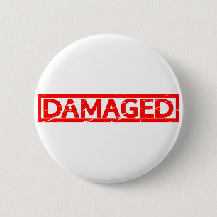 Beschädigte Briefmarke Button