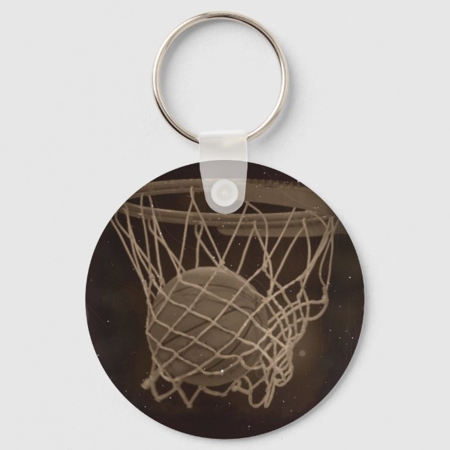 Beschädigtes Basketball-Foto Schlüsselanhänger (Vorderseite)
