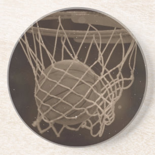 Beschädigtes Basketball-Foto Untersetzer