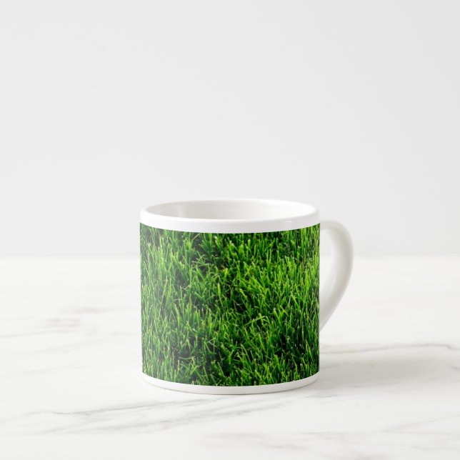 Beschaffenheit des grünen Grases von einem Espressotasse (Vorderseite Rechts)