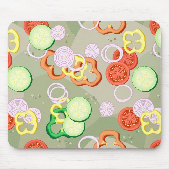 Beschaffenheit mit Scheiben des Gemüses Mousepad (Vorne)