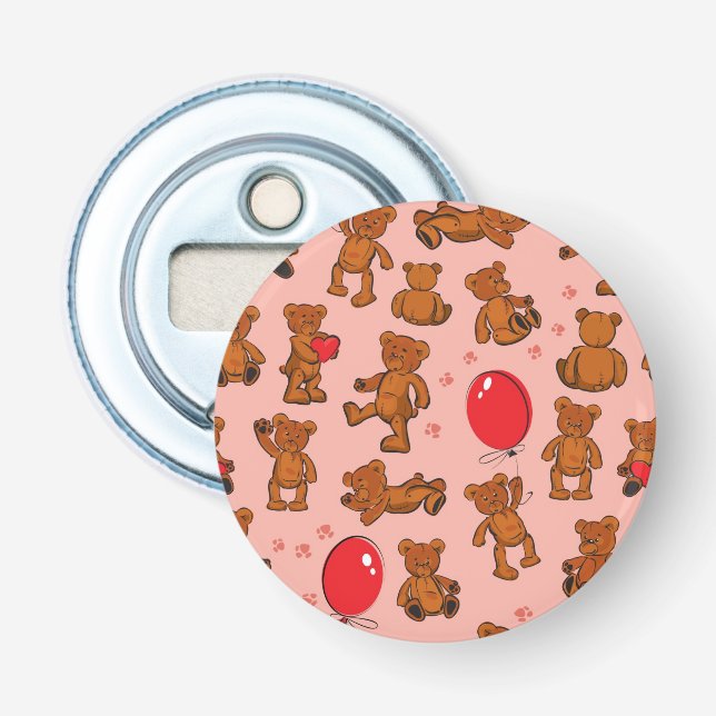 Beschaffenheit mit Teddybären, Herzen Flaschenöffner (Vorderseite)