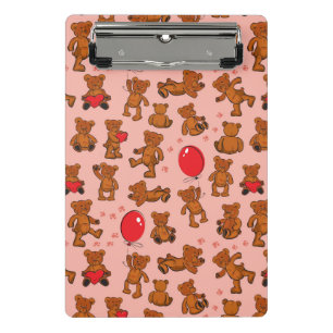 Beschaffenheit mit Teddybären, Herzen Mini Klemmbrett