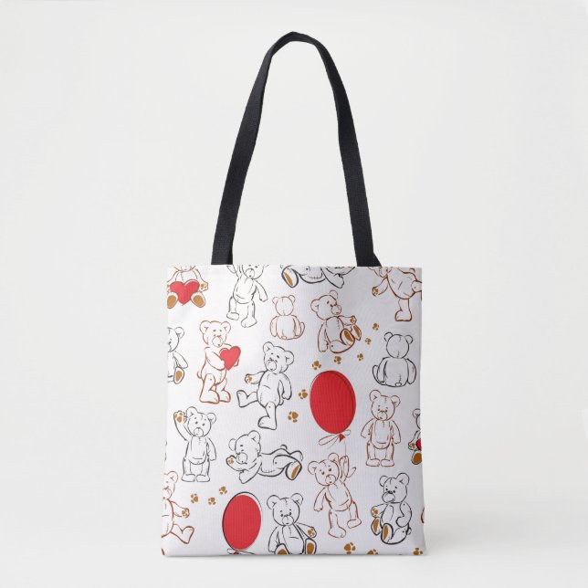 Beschaffenheit mit Teddybären Tasche (Vorderseite)