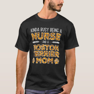 beschäftigt als Krankenschwester-Hundemutter - Mam T-Shirt