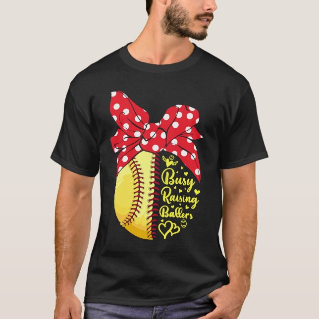 beschäftigt Baller Funny Softball Baseball Frauen T-Shirt (Vorderseite)