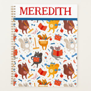 beschäftigt Cats Planner Planer