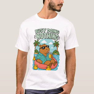 Beschäftigt mit Nichts Lustige Capybara-Sommer-P T-Shirt