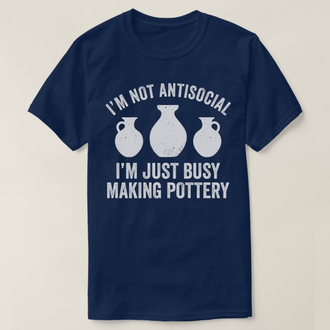 beschäftigt Potterie machen Funny Clay Kiln Potter T-Shirt (Design vorne)