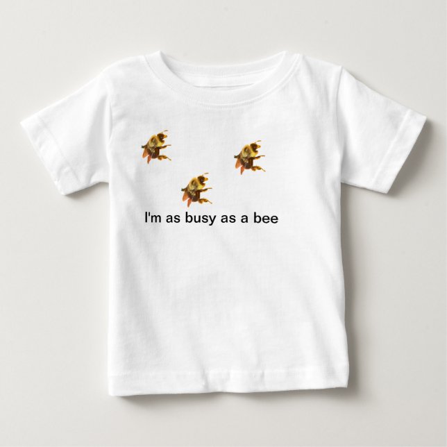 Beschäftigte Biene Baby T-shirt (Vorderseite)