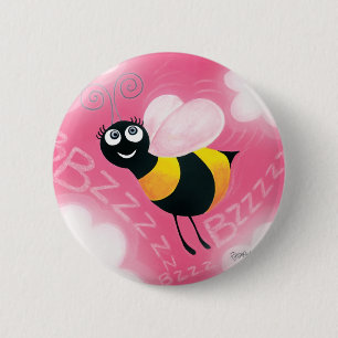 Beschäftigte Biene Button