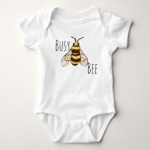 Beschäftigte Bienen-Hummel Baby Strampler