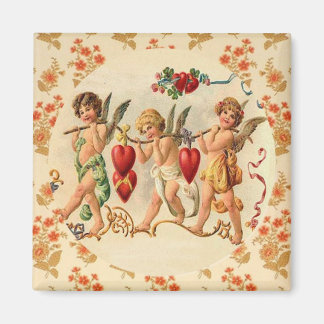 Beschäftigte Cupids Vintage-Valentinsmagnet Magnet