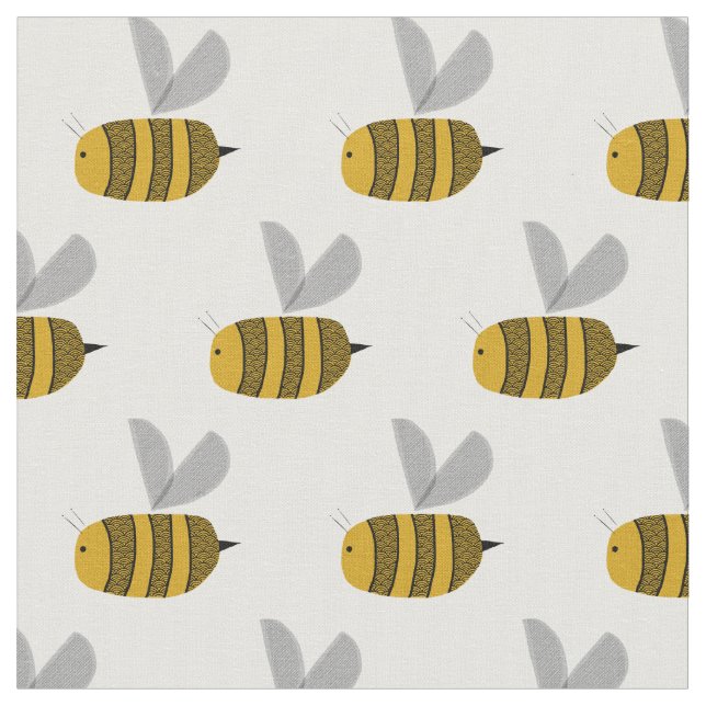 Beschäftigte Hummelbienen Stoff (Nahaufnahme)