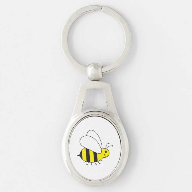 Beschäftigte kleine Hummel-Biene Schlüsselanhänger (Vorderseite)