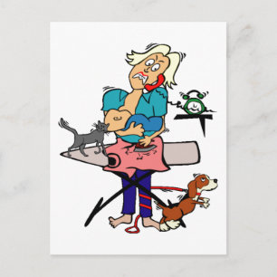 Beschäftigte Mutter Muttertag, ZSSG Postkarte